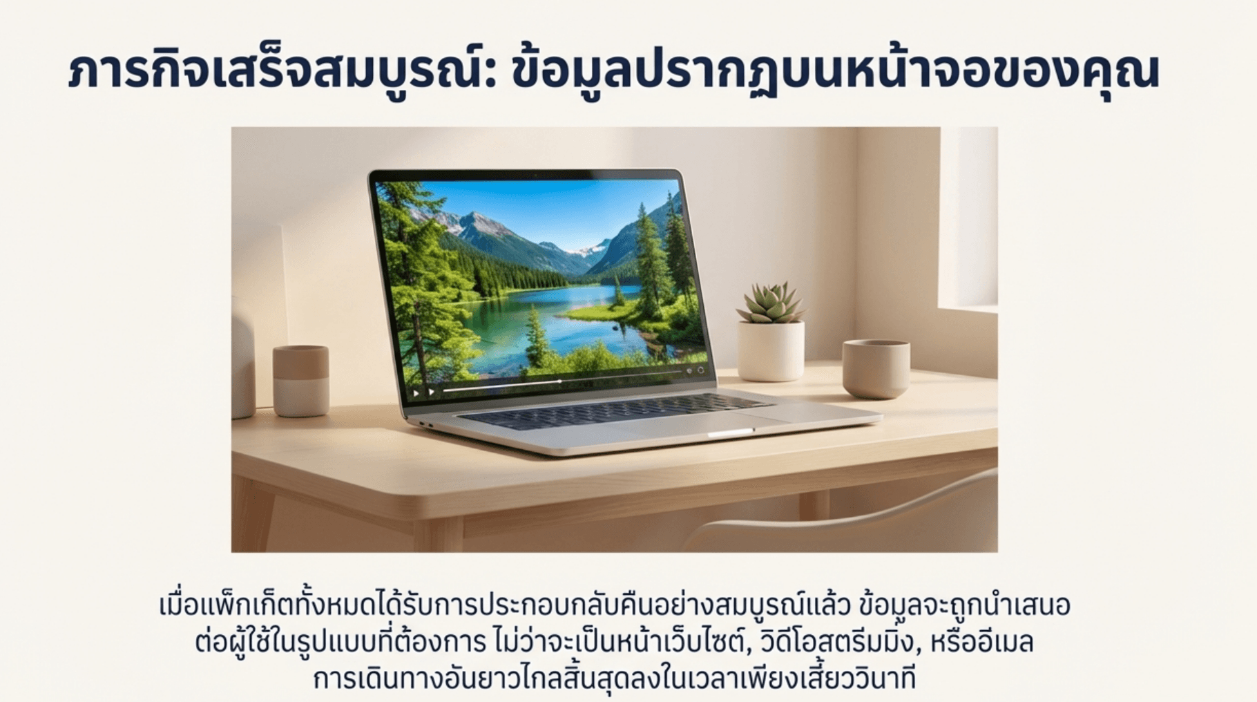 ข้อมูลเดินทางถึงผู้ใช้งาน